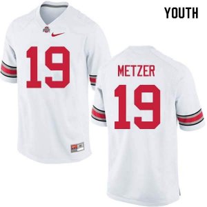 Youth Ohio State Buckeyes #19 Jake Metzer White Nike NCAA College Football Jersey Official MFV8044YF